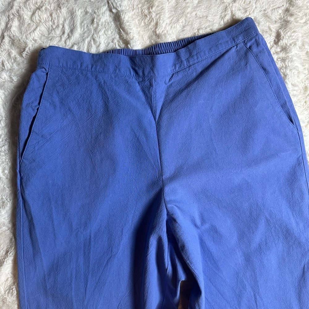 Alfred Dunner Blue Cotton Pull On Pants Size 8 Comfort Waist Casual Straight Leg - Picture 3 of 4